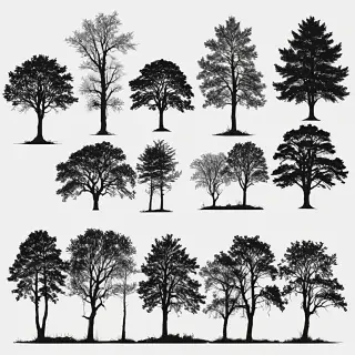trees silhouette png