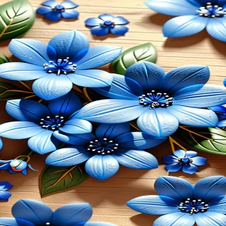blue flowers background