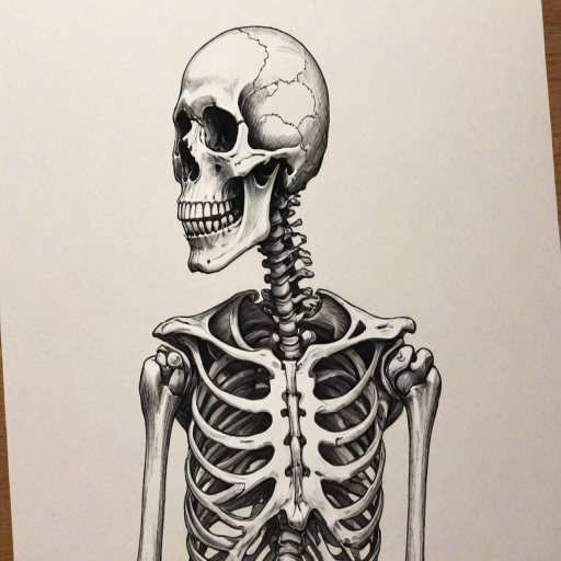 creative skeleton drawings