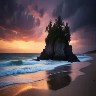 dark beach wallpaper