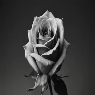 rose with black and white background