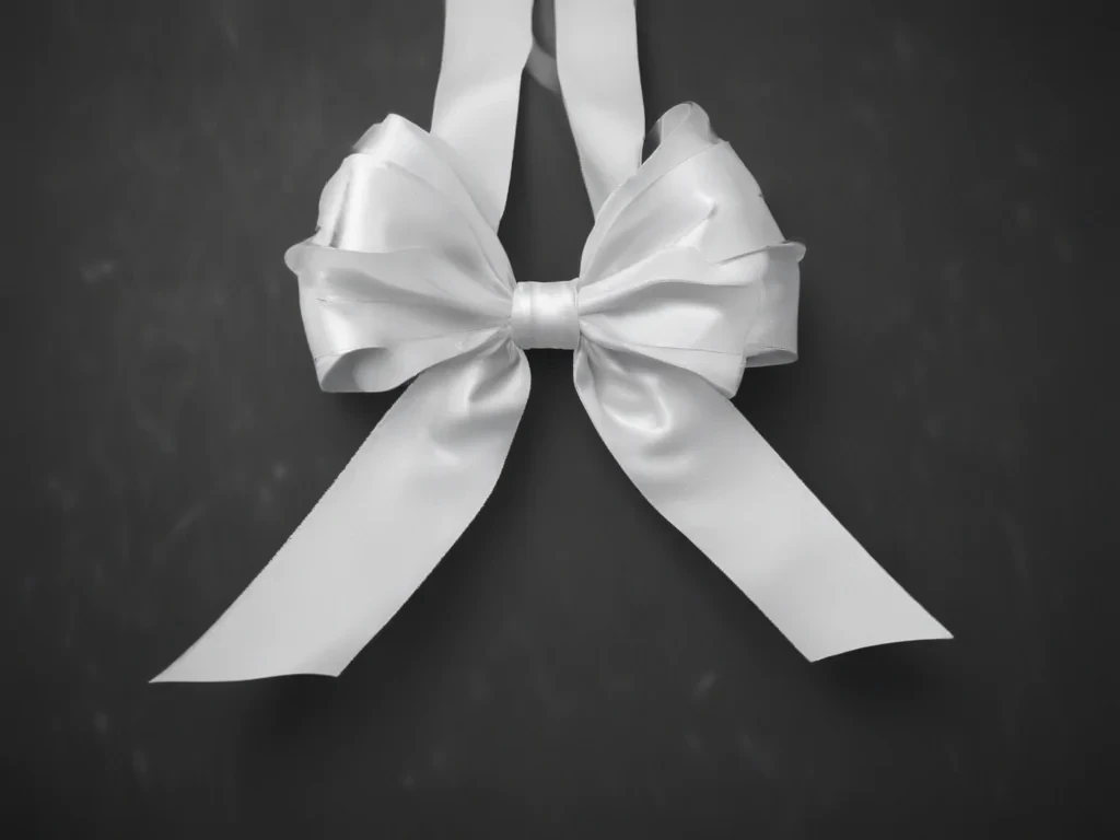white ribbon png