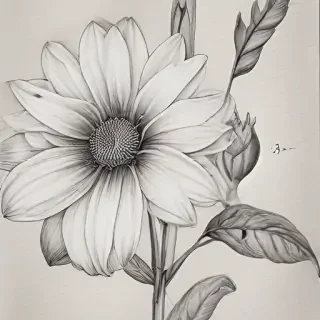 flower drawings pencil