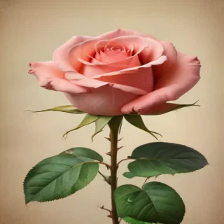 vintage rose illustration