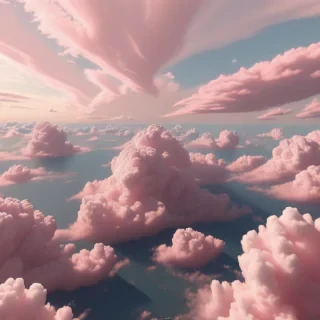 aesthetic pink clouds