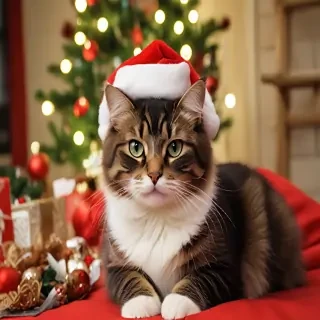 christmas images cats