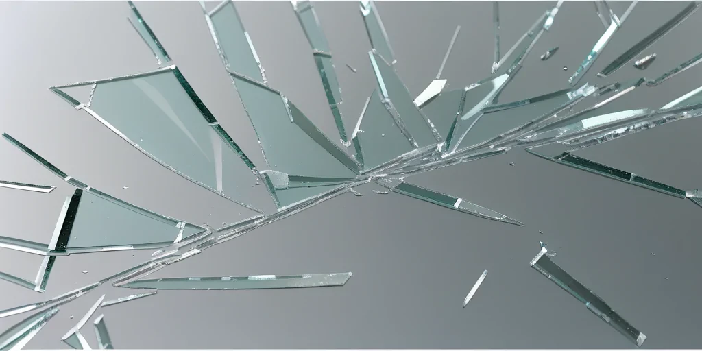 broken glass transparent