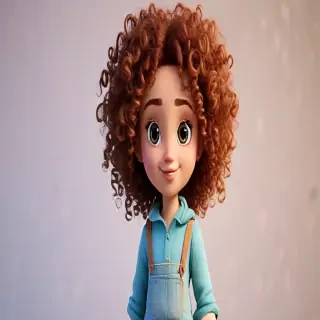 cartoon characters with curly hair
