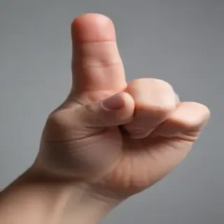 middle finger transparent