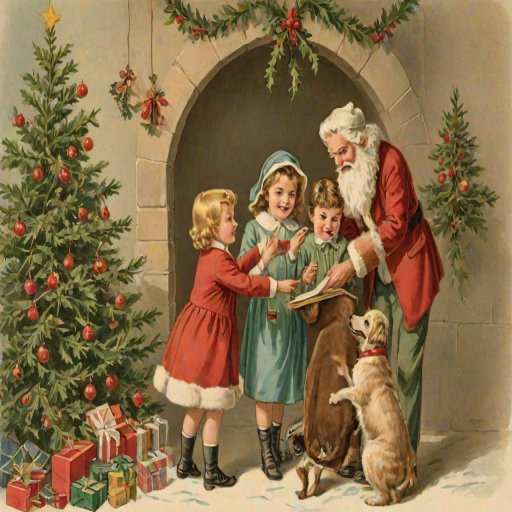 vintage christmas images to print