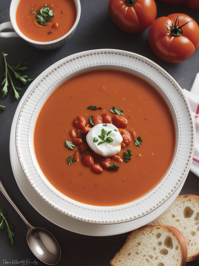 hearty fire roasted tomato soup