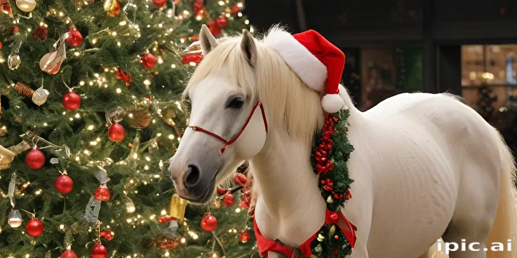 pictures of christmas horses