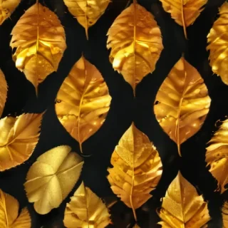 gold leaves png
