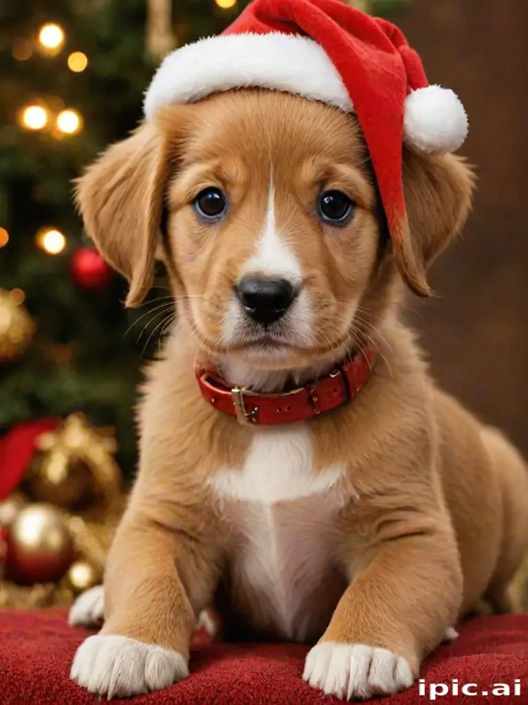 puppy christmas dog wallpaper