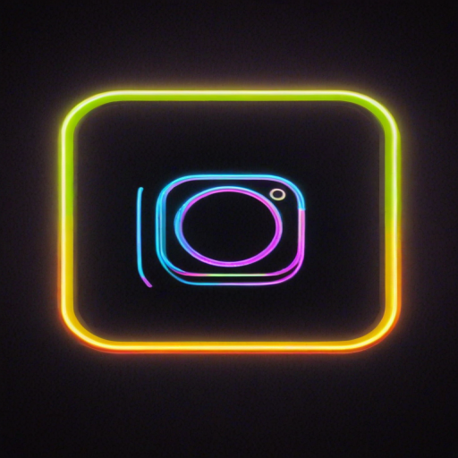 neon instagram logo