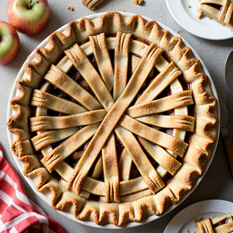apple pie in graham cracker crust