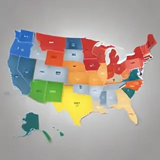 usa map with states