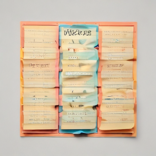 Colorful Display of Handwritten Notes and Creative Annotations in a Book