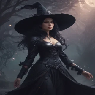 beautiful dark witch fantasy art