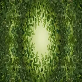 circle with leaves