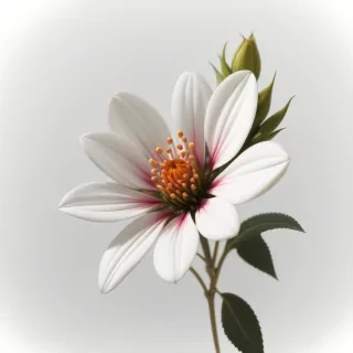 flower white bg