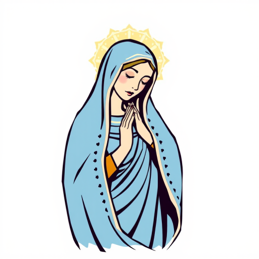 virgin mary clip art