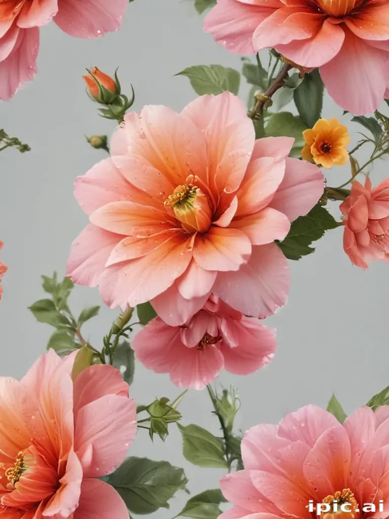 flowers clear background