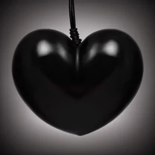 a picture of a black heart