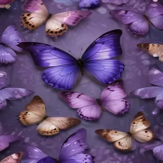 purple butterflies wallpaper