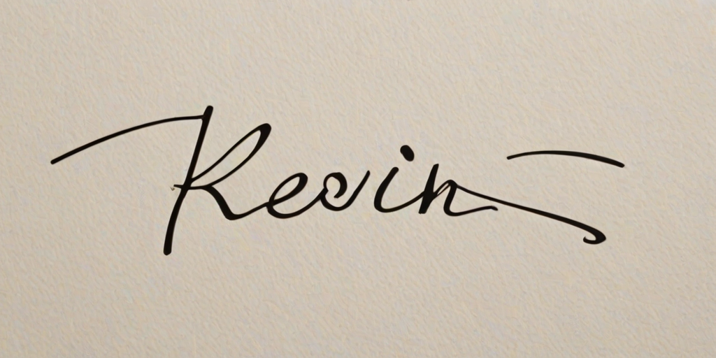 kevin in cursive