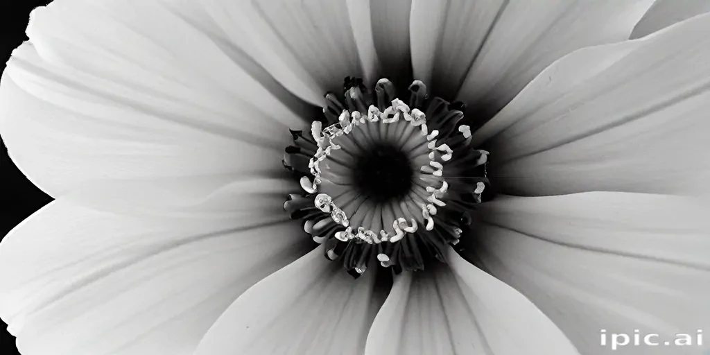 black and white flower