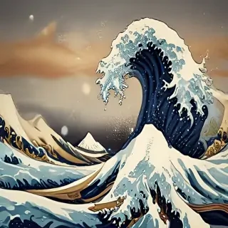 great wave wallpaper