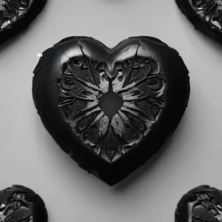 black broken heart