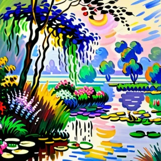 monet painting wallpaper