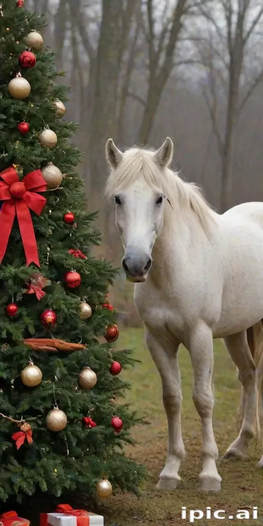 pictures of christmas horses