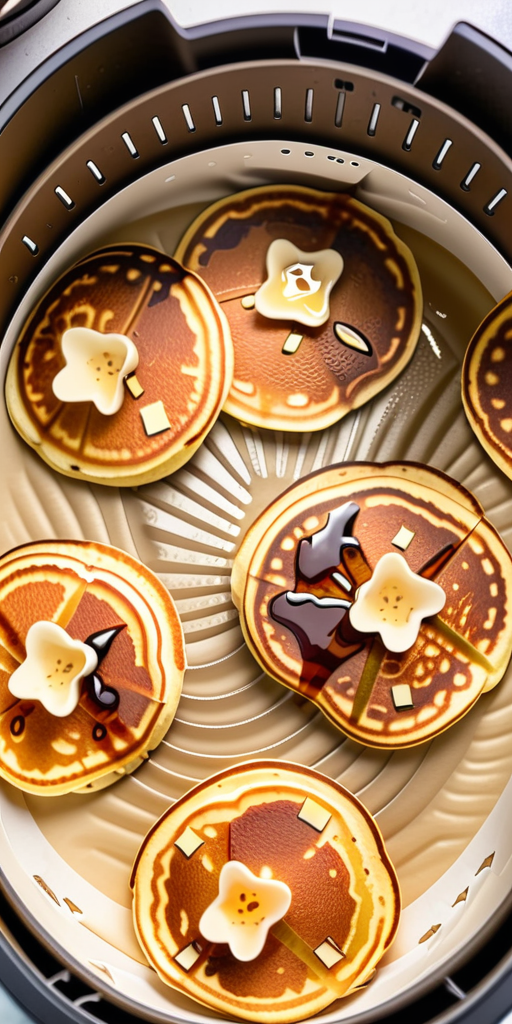 pancakes in air fryer with parchment paper