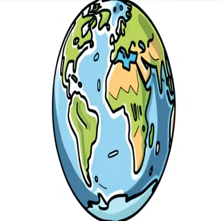 cartoon drawing of the earth