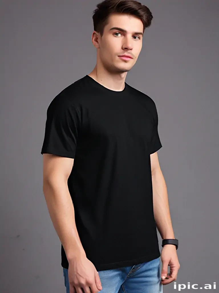 mockup tshirt black