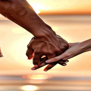 holding hands