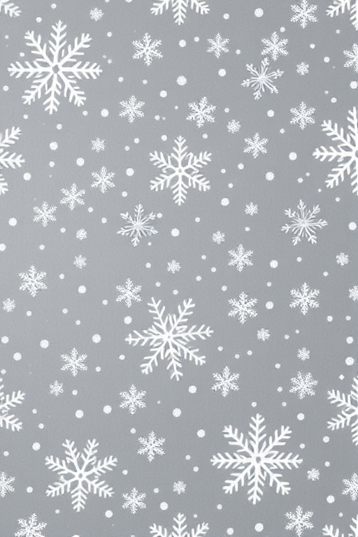 generate a seamless pattern of white snowflakes on a grey background, shallow depth of field, f/2.8 aperture, ISO 100, 50mm lens, top-down view, digital photography