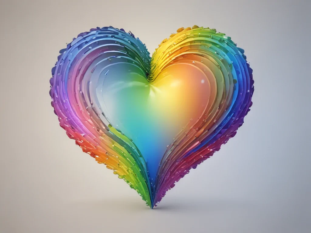 rainbow heart png