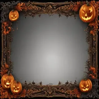 halloween border transparent