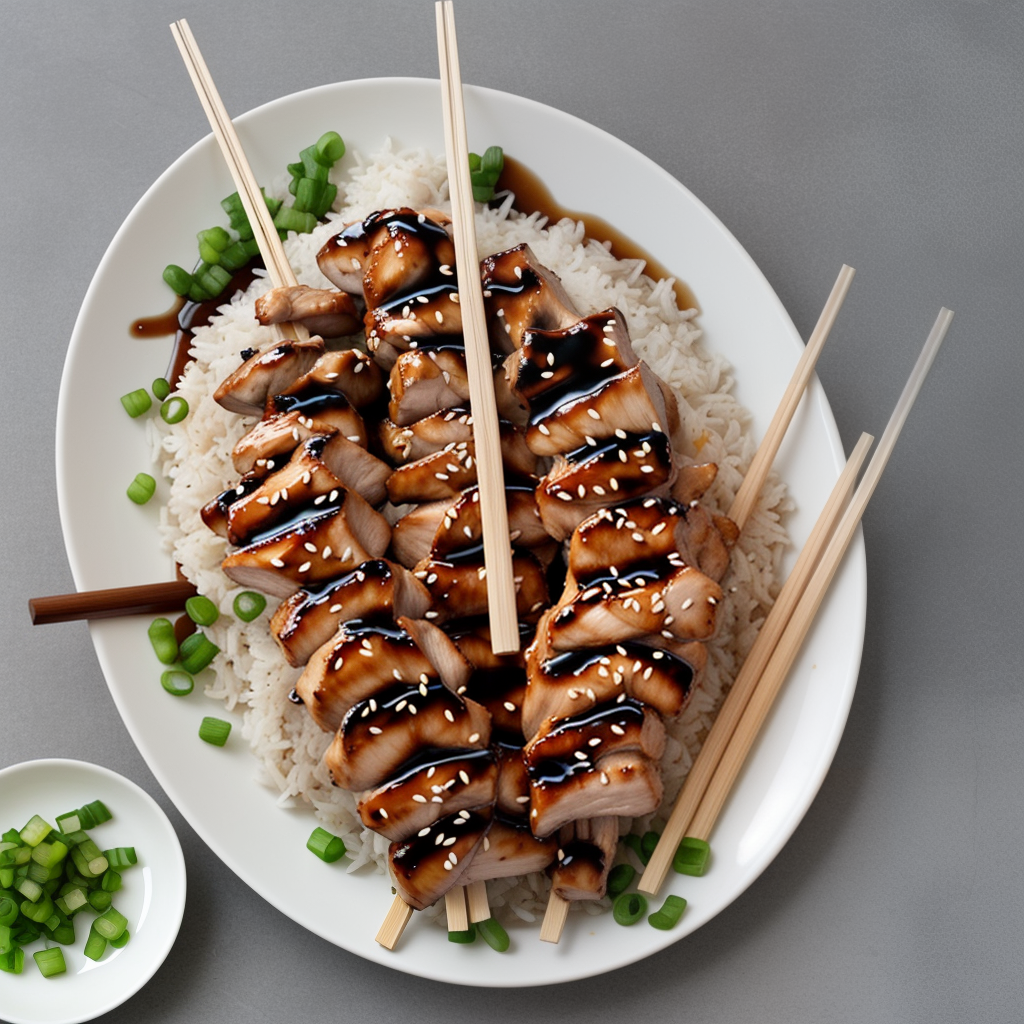teriyaki chicken on a stick