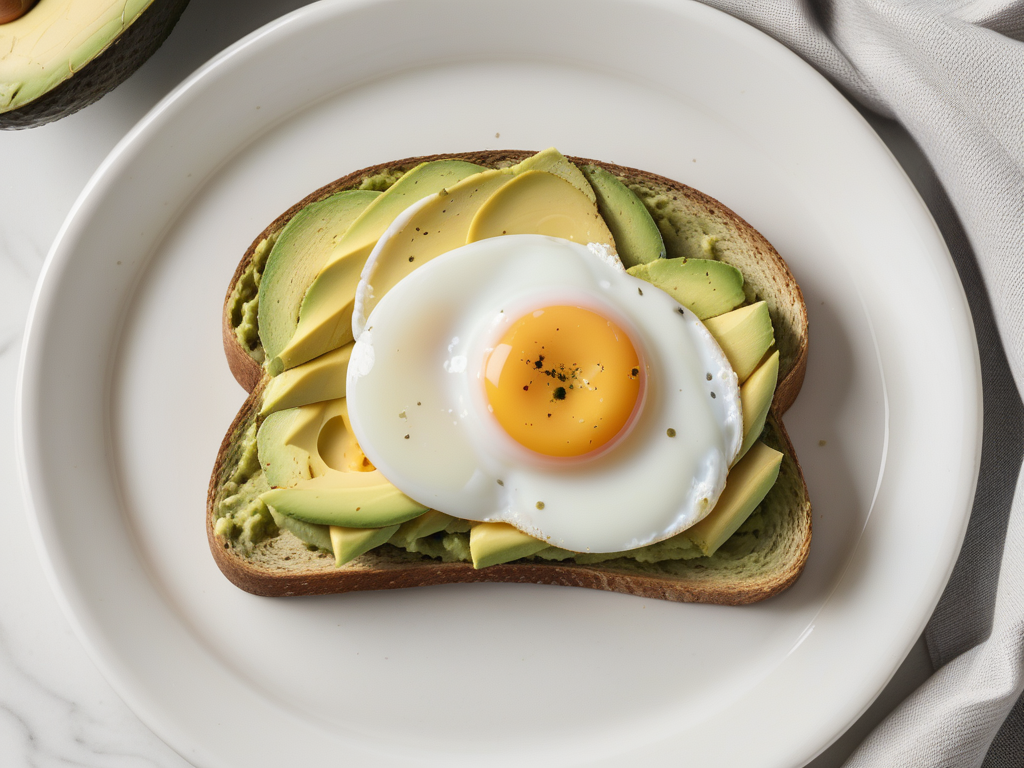 calories in avocado toast with egg