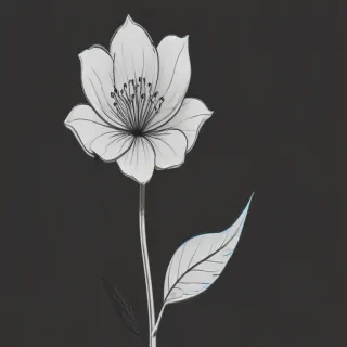 simple flower line art