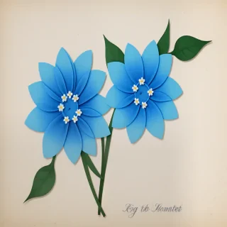 blue flower clip art
