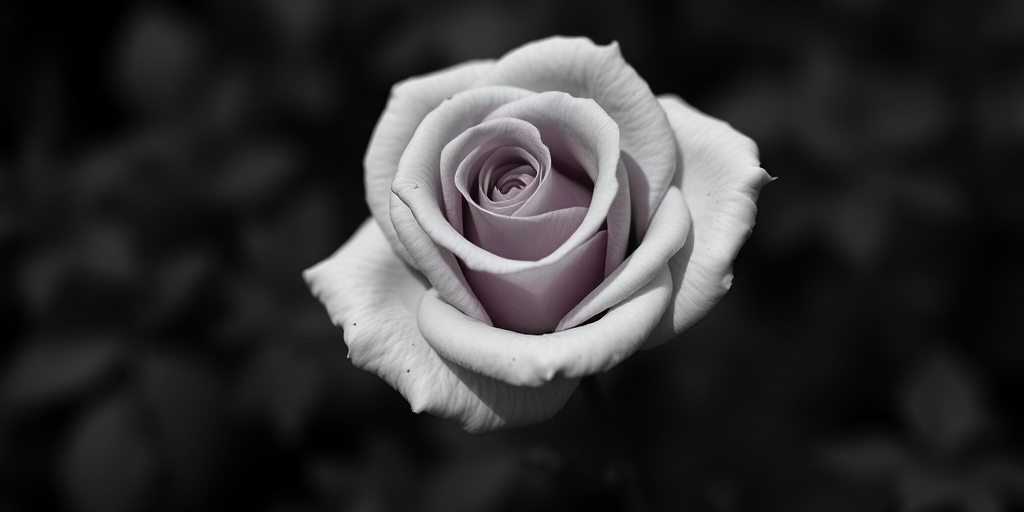 rose with black and white background