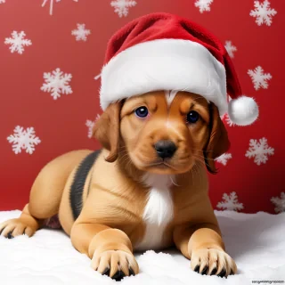christmas puppy wallpaper backgrounds