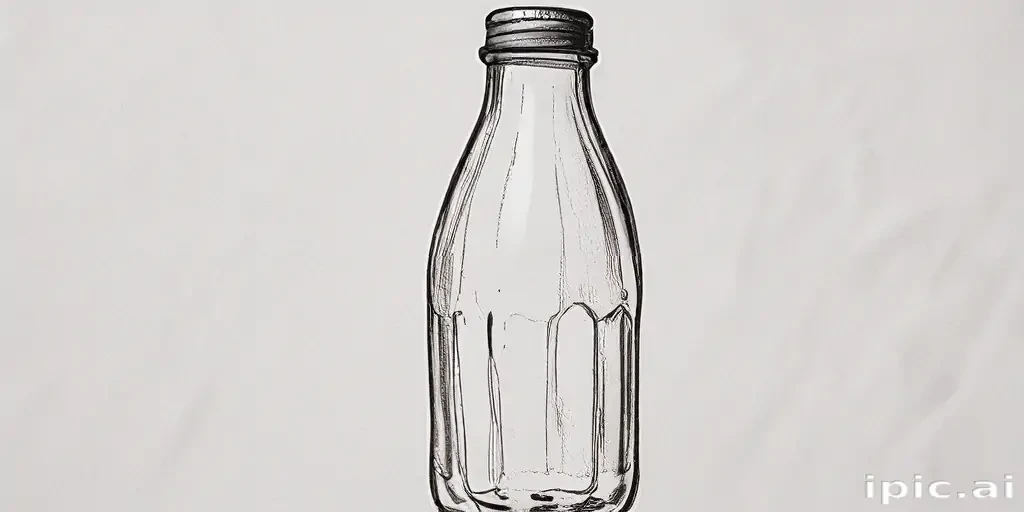water bottle drawing