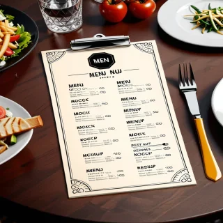 restaurant menu mockup